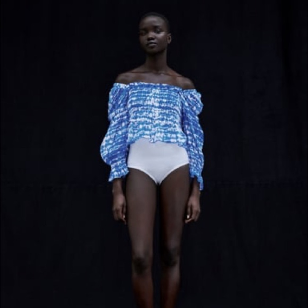 Blue Chiffon Top